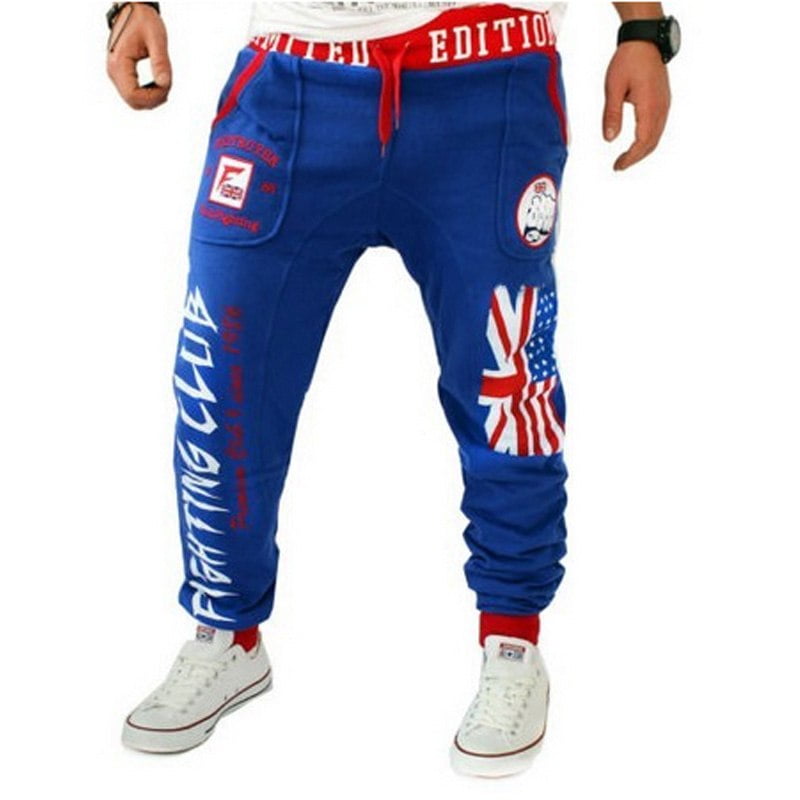 Explosion Models Print Casual Pants British Flag Fist Logo Design - Xdify
