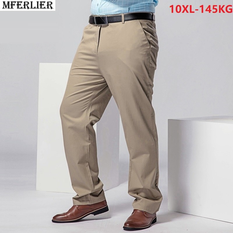 10Xl Straight Men'S Casual Pants Big Stretch 7Xl Large 8Xl 9Xl Khaki ...