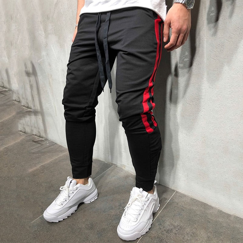Men Track Pants 2018 Hip Hop Streetwear Fitness Striped Pants With ...